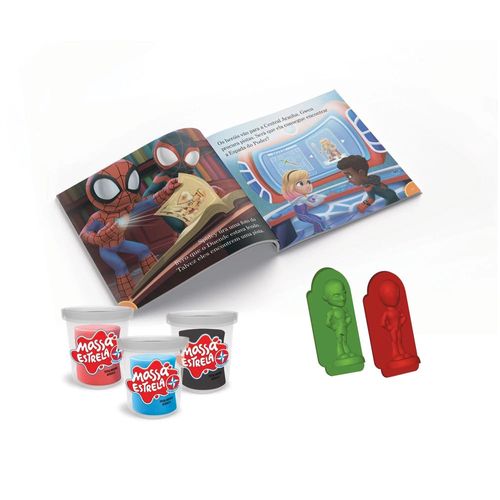 Livro com Massa de Modelar Estrela Spidey