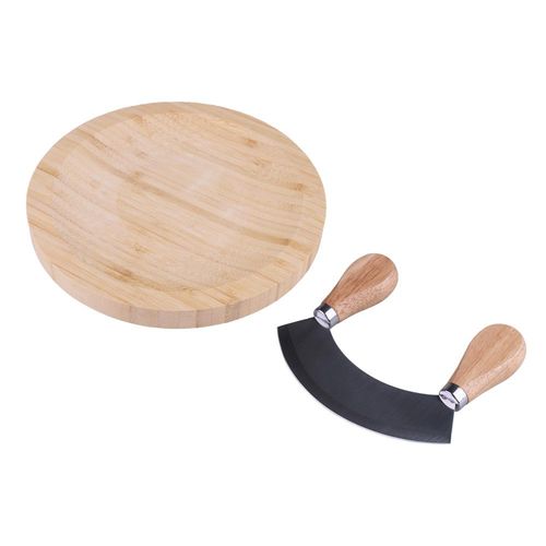 Conjunto Faca Meia Lua com Tábua Eco Bamboo Cazza