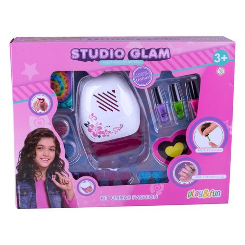 Kit Unhas Fashion Acessórios de Beleza Studio Glam Play&Fun