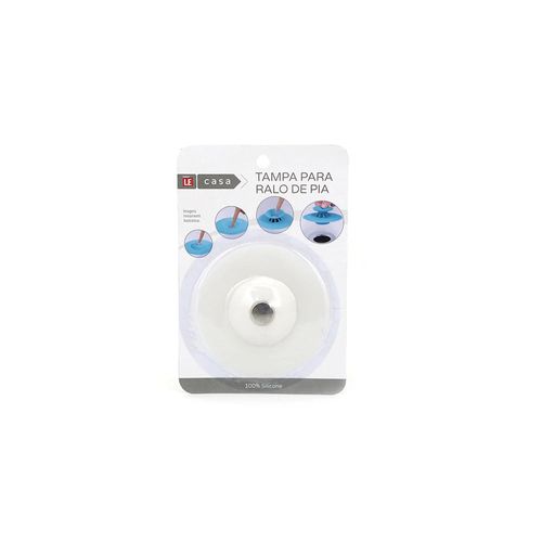Ralo para Pia Le Botton Silicone 10x3,6cm Branco