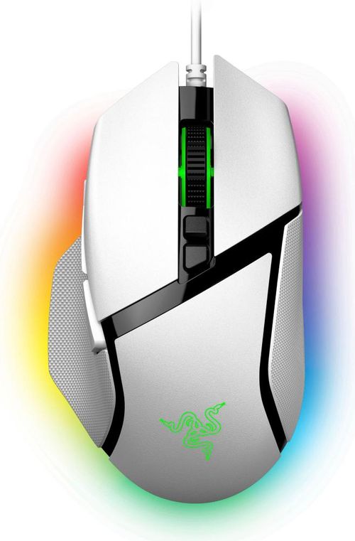 Razer - Mouse óptico para jogos com fio Basilisk V3 com iluminação Chroma RBG - Branco-RZ01-04000300-R3U1