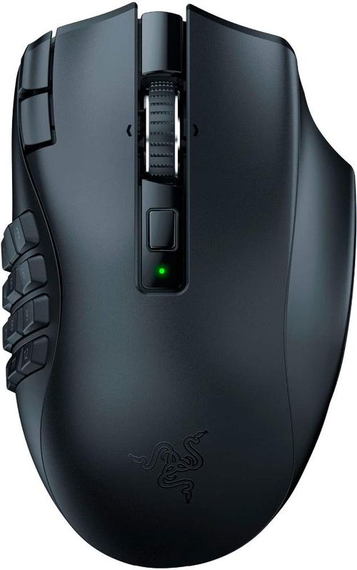 Razer - Naga V2 HyperSpeed ​​MMO mouse óptico sem fio para jogos com 19 botões programáveis ​​- Preto-RZ01-03600100-R3U1