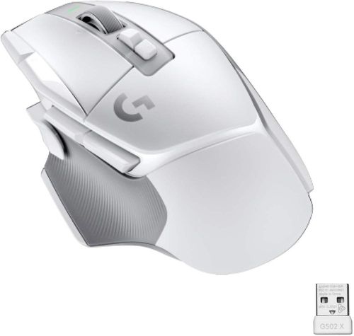 Logitech - Mouse para jogos sem fio G502 X LIGHTSPEED com sensor HERO 25K - Branco-910-006187