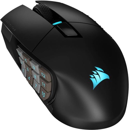CORSAIR - Mouse para jogos sem fio Scimitar Elite com 16 botões programáveis ​​- Preto-CH-9314311-NA