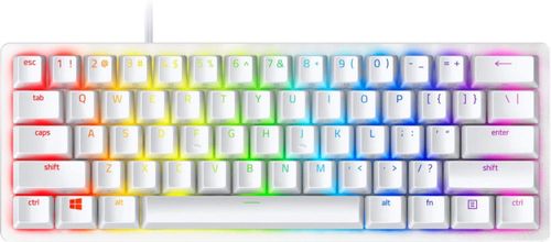 Razer - Huntsman Mini 60% Wired Optical Clicky Switch Teclado para jogos com retroiluminação Chroma RGB - Mercury-RZ03-03390300-R3M1