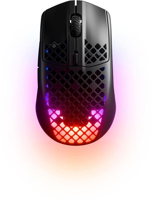 SteelSeries - Mouse óptico para jogos RGB sem fio Super Light Honeycomb Aerox 3 - Onyx-62612