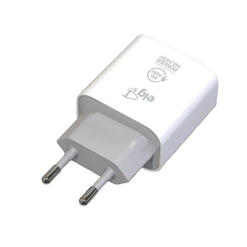 Carregador de Parede USB-C 20W ELG WCPD Branco