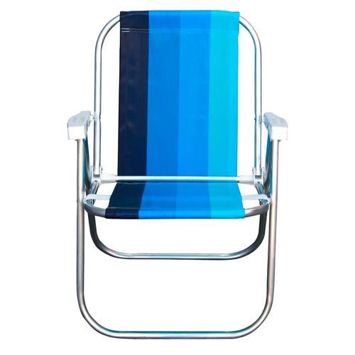 Cadeira de Praia Alta Botafogo em Alumínio Cores Diversas - Item Sortido