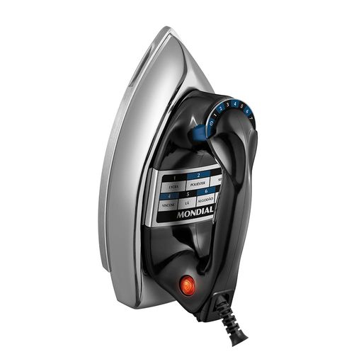 Ferro a Seco Mondial 1400W Preto e Cromado FS-01-BI 220V