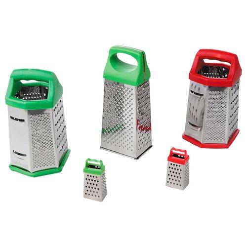 Ralador de Cozinha Manual Cazza em Inox com 6 Faces - Item Sortido