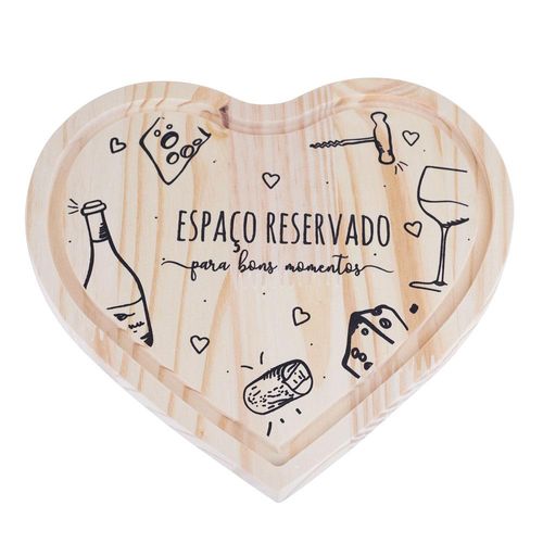 Tábua de Frios Coração Madeira Cazza 2TCM