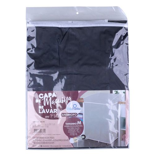 Capa para Máquina de Lavar Lisa PVC Tamanho M Vida Pratika Sortida