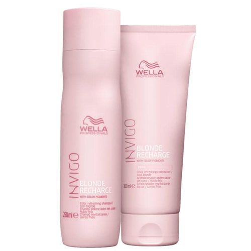 Wella Professionals Invigo Blonde Recharge Shampoo 250ml + Condicionador 200ml