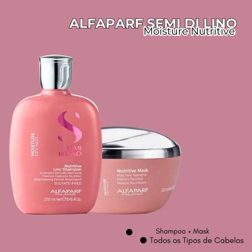 Alfaparf Semi di Lino Moisture Nutritive Shampoo 250ml + Máscara 200ml