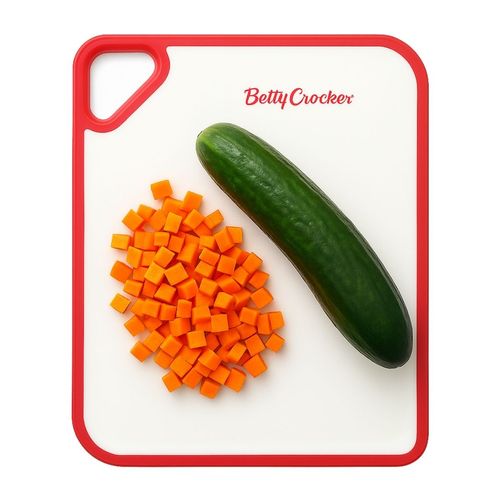 Tábua de Corte Placa 29x20cm Carne Legumes Betty Crocker