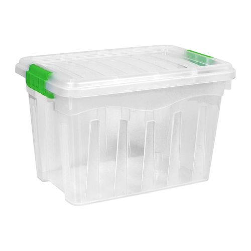 Caixa Organizadora 20L com Tampa e Trava MB Preta