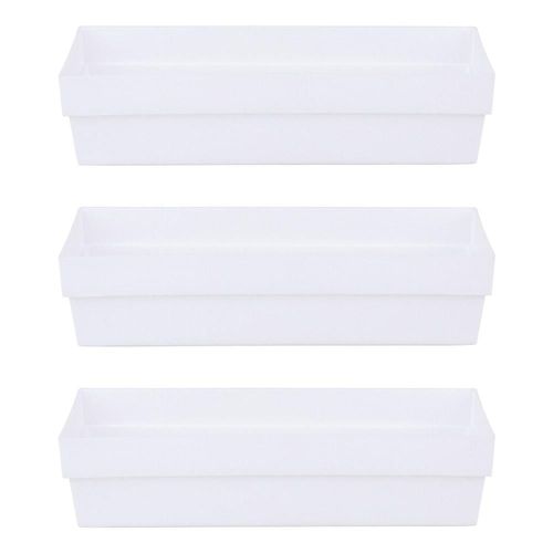 Kit Organizador de Gavetas Block com 3 Cazza Branco