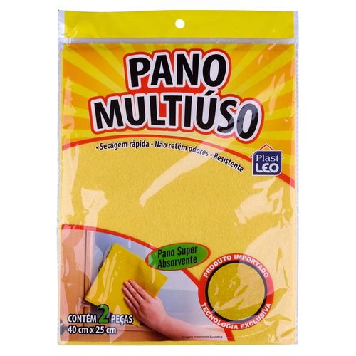 Pano Multiuso Absorvente com 2 Unidades Plast Léo 333