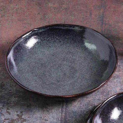 Conjunto de Pratos Fundos Porto Brasil Bio Titanium Azul Escuro 1,1 litros - 6 Peças
