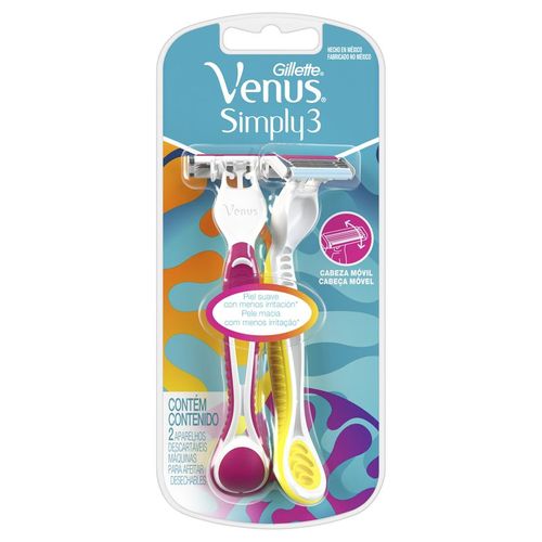 Aparelho De Depilacao Gillette Venus Simply 2 unidades