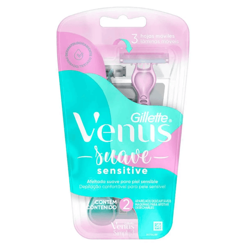 Depilador Gillette Venus Suave Sensitive 2 unidades