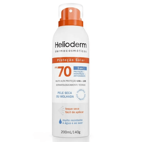 Protetor Solar Aerossol 3 em 1 Helioderm FPS 70 200ml