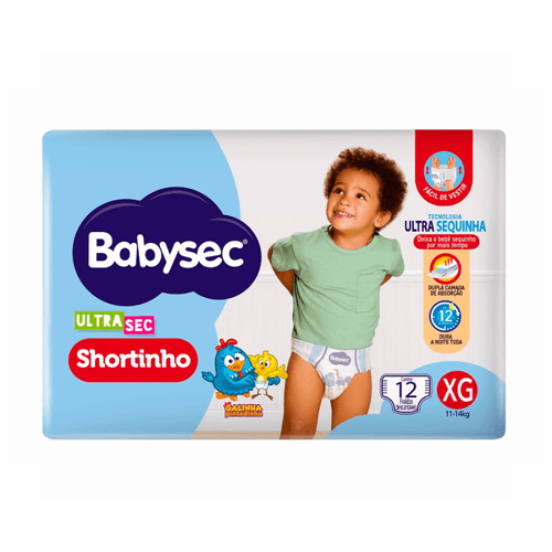 Fralda Babysec Ultrasec Shortinho Jumbinho XG 12 Unidades