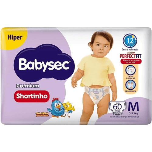 Fralda Babysec Galinha Pintadinha Pants Hiper M 60 Unidades