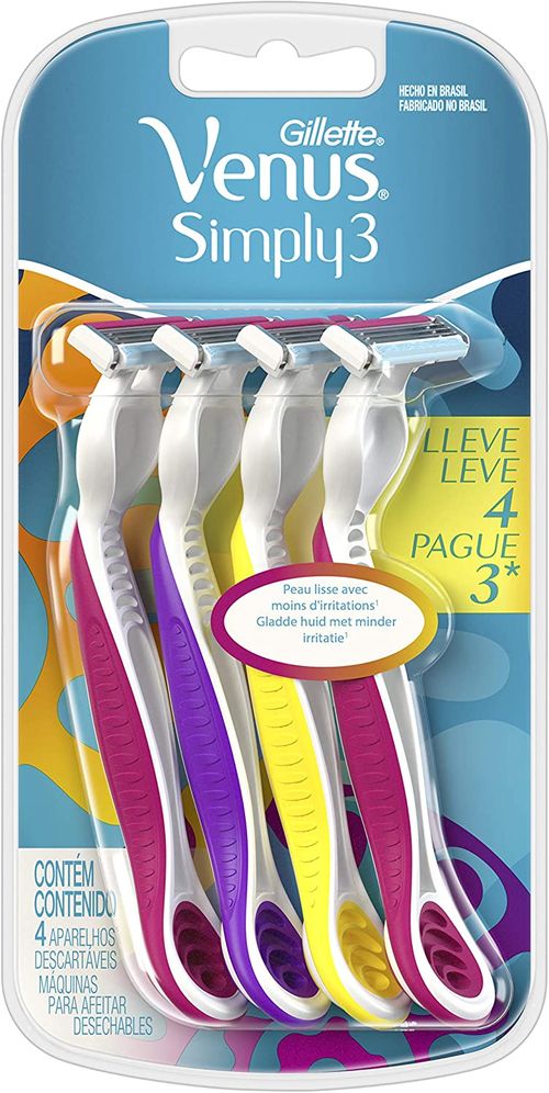 Aparelho De Depilar Gillette Venus Simply 3 Leve 4 Pague 3 unidades