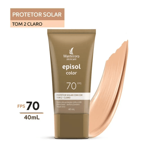 Protetor Solar Episol Color Pele Clara Fps70 40ml