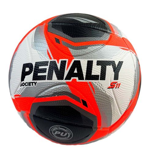 Bola Penalty Society 500 S11 R2 XXV Branco Preto Coral
