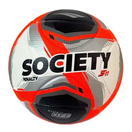 Bola Penalty Society 500 S11 R2 XXV Branco Preto Coral