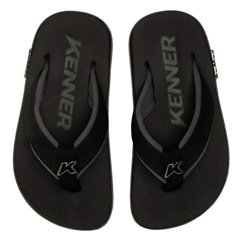 Chinelo Kenner Kivah Infantil Preto Cinza