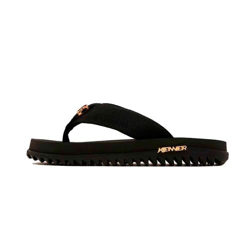 Chinelo Kenner Kivah Infantil Preto Dourado