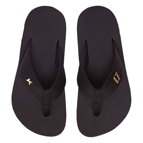 Chinelo Kenner Kivah L7 Masculino Preto Dourado Branco