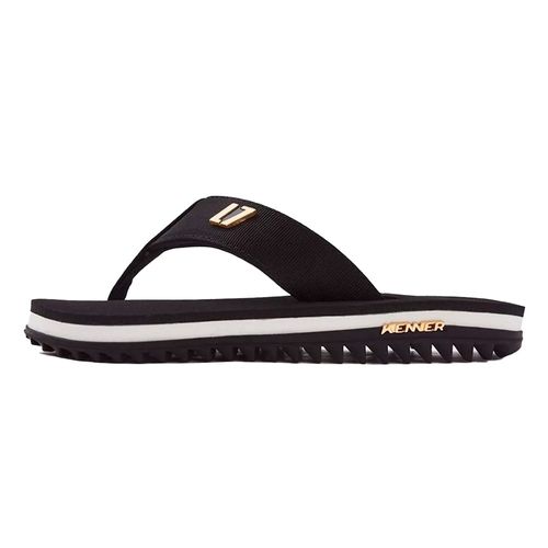 Chinelo Kenner Kivah L7 Masculino Preto Dourado Branco