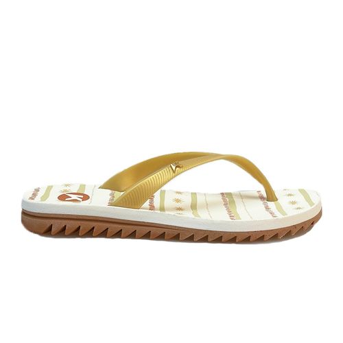 Chinelo Kenner New Ibiza Pro Feminio Bege Dourado