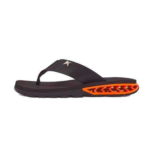 Chinelo Kenner Rakka Infantil Preto Laranja