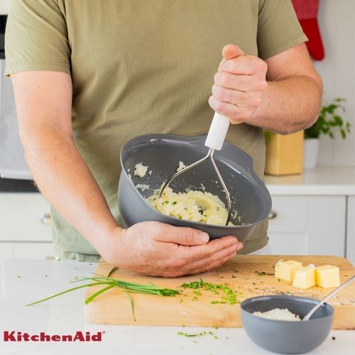 Jogo Peneira e Amassador Batatas Cozinha Branco KitchenAid