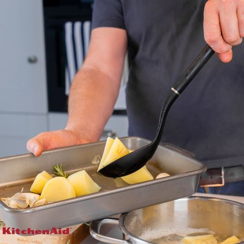 Colher Perfurada para Servir Nylon Multiuso Preta KitchenAid