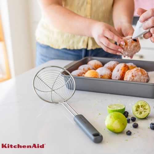 Escumadeira em Aço Inox Fritura Cozinha Cinza KitchenAid