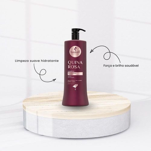 Shampoo Haskell Quina Rosa Fortificação dos fios 1000 ml