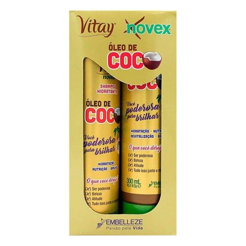Kit Vitay Novex Óleo de Coco Shampoo + Condicionador 300Ml