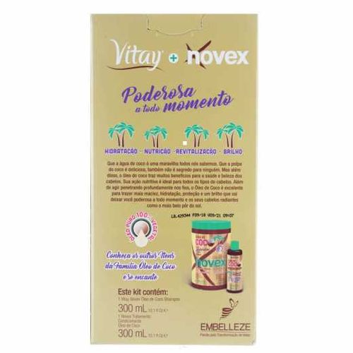 Kit Vitay Novex Óleo de Coco Shampoo + Condicionador 300Ml