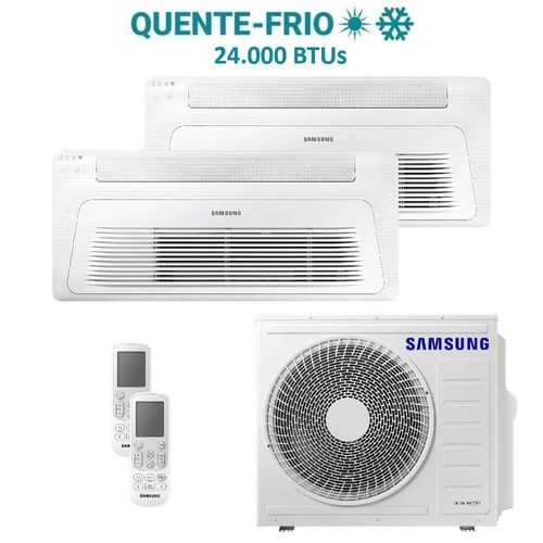 Ar Condicionado Multi Bi Split K7 1V Samsung Wind Free 24000 BTU (1x1200+1x18000) Quente e Frio Inverter R410 220V