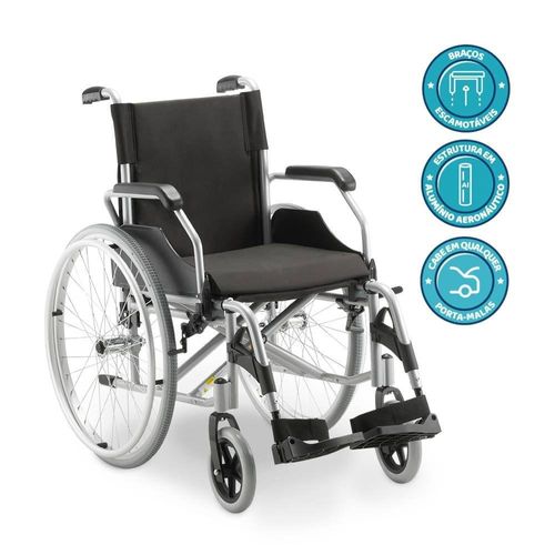 Cadeira de Rodas Dobrável Dellamed em Alumínio até 120kg D600 T48 6473