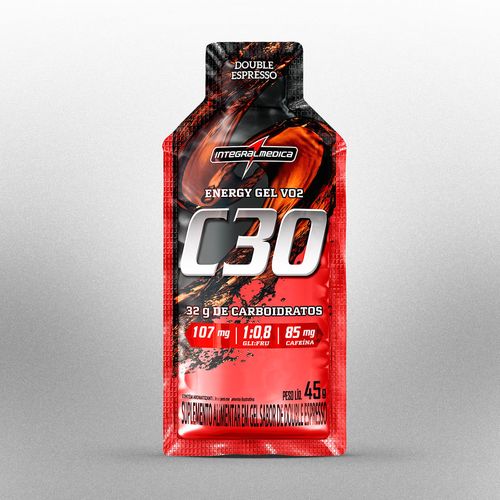 Energy Gel VO2 C30 com cafeína - 10 Unidades