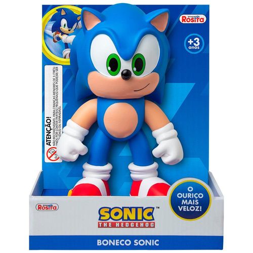 Boneco Sonic 21cm Articulado Novabrink Azul