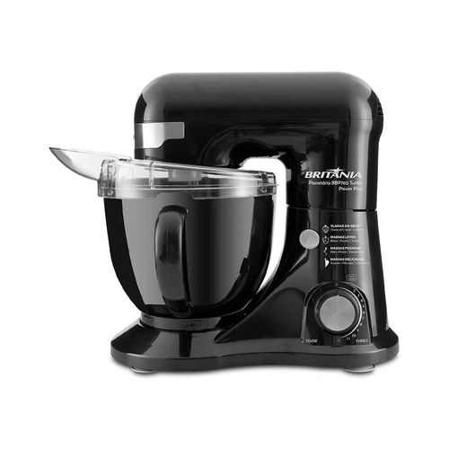 Batedeira Planetária Britânia 700W Power Plus Turbo BBP760P Preta 220V
