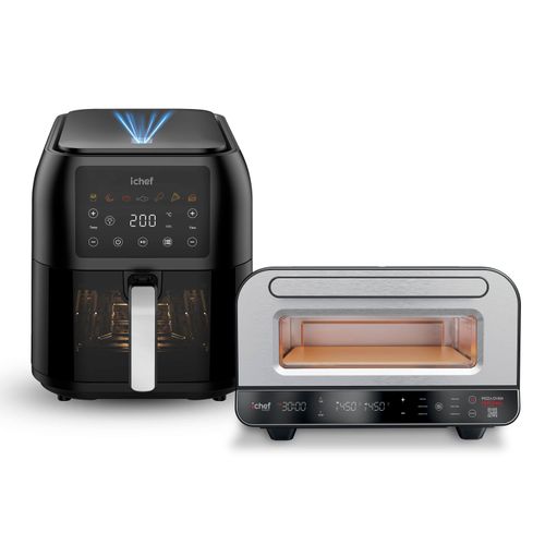 Forno de pizza ichef Pizza Oven Professional e Fritadeira Elétrica Airfryer Max Space 8L